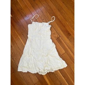 Hollister white mini sleeveless dress XS